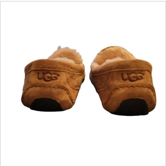 AUTHENTIC UGG SHEEPSKIN SUEDE SLIPPERS 11-WORN ONCE!! - Picture 2 of 8